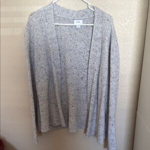 Gray Knit Cardigan Sweater
